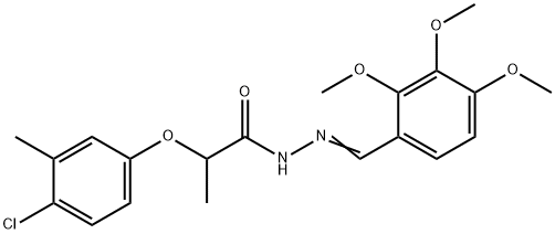 2-(4-chloro-3-methylphenoxy)-N'-(2,3,4-trimethoxybenzylidene)propanohydrazide,444939-76-8,结构式