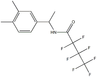 N-[1-(3,4-dimethylphenyl)ethyl]-2,2,3,3,4,4,4-heptafluorobutanamide 结构式