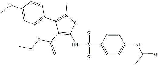 444939-78-0 ethyl 2-({[4-(acetylamino)phenyl]sulfonyl}amino)-4-(4-methoxyphenyl)-5-methylthiophene-3-carboxylate