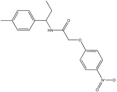 2-{4-nitrophenoxy}-N-[1-(4-methylphenyl)propyl]acetamide Structure