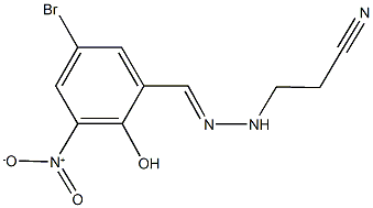 444939-94-0 3-(2-{5-bromo-2-hydroxy-3-nitrobenzylidene}hydrazino)propanenitrile