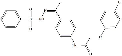 2-(4-chlorophenoxy)-N-{4-[N-(phenylsulfonyl)ethanehydrazonoyl]phenyl}acetamide,444939-96-2,结构式