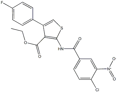 ethyl 2-({4-chloro-3-nitrobenzoyl}amino)-4-(4-fluorophenyl)thiophene-3-carboxylate,444939-99-5,结构式
