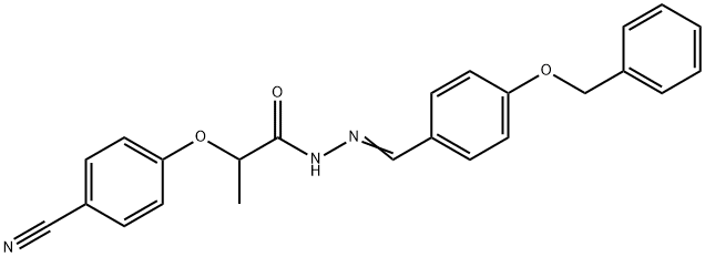 N'-[4-(benzyloxy)benzylidene]-2-(4-cyanophenoxy)propanohydrazide,444940-16-3,结构式