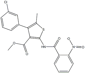 444997-95-9 methyl 4-(3-chlorophenyl)-2-({2-nitrobenzoyl}amino)-5-methylthiophene-3-carboxylate