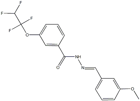 N'-(3-methoxybenzylidene)-3-(1,1,2,2-tetrafluoroethoxy)benzohydrazide Structure