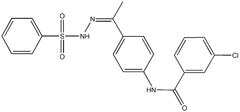 3-chloro-N-{4-[N-(phenylsulfonyl)ethanehydrazonoyl]phenyl}benzamide,444998-10-1,结构式