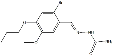 2-bromo-5-methoxy-4-propoxybenzaldehyde semicarbazone 结构式