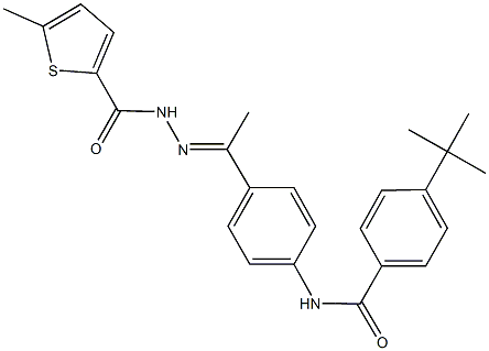 4-tert-butyl-N-(4-{N-[(5-methyl-2-thienyl)carbonyl]ethanehydrazonoyl}phenyl)benzamide 结构式