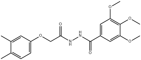 N'-[(3,4-dimethylphenoxy)acetyl]-3,4,5-trimethoxybenzohydrazide Structure