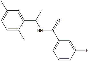 N-[1-(2,5-dimethylphenyl)ethyl]-3-fluorobenzamide Struktur