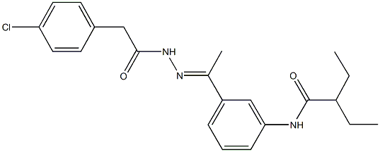 N-(3-{N-[(4-chlorophenyl)acetyl]ethanehydrazonoyl}phenyl)-2-ethylbutanamide Structure