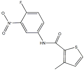 N-{4-fluoro-3-nitrophenyl}-3-methylthiophene-2-carboxamide Structure