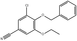 4-(benzyloxy)-3-chloro-5-ethoxybenzonitrile Structure