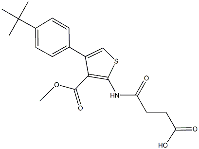 4-{[4-(4-tert-butylphenyl)-3-(methoxycarbonyl)thien-2-yl]amino}-4-oxobutanoic acid Structure