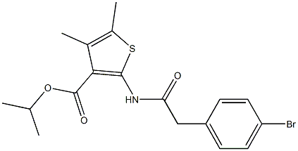444999-18-2 isopropyl 2-{[(4-bromophenyl)acetyl]amino}-4,5-dimethyl-3-thiophenecarboxylate