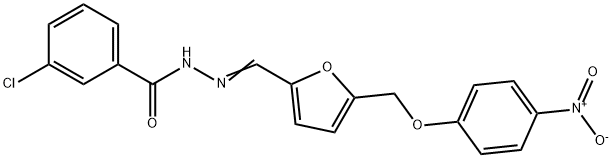 444999-19-3 3-chloro-N'-{[5-({4-nitrophenoxy}methyl)-2-furyl]methylene}benzohydrazide