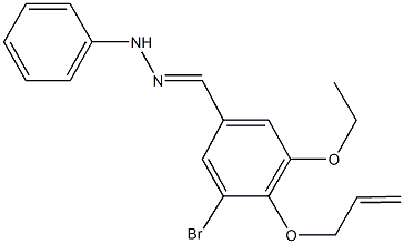 4-(allyloxy)-3-bromo-5-ethoxybenzaldehyde phenylhydrazone Structure