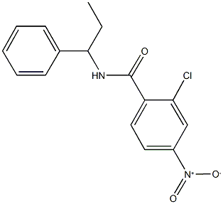 2-chloro-4-nitro-N-(1-phenylpropyl)benzamide 结构式