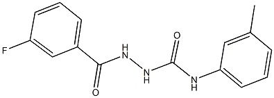 2-(3-fluorobenzoyl)-N-(3-methylphenyl)hydrazinecarboxamide 结构式