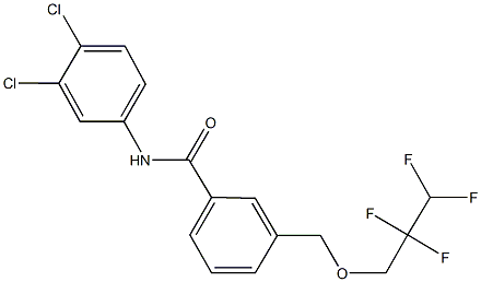 N-(3,4-dichlorophenyl)-3-[(2,2,3,3-tetrafluoropropoxy)methyl]benzamide Structure