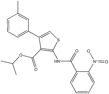 isopropyl 2-({2-nitrobenzoyl}amino)-4-(3-methylphenyl)thiophene-3-carboxylate,444999-46-6,结构式