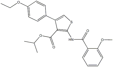 isopropyl 4-(4-ethoxyphenyl)-2-[(2-methoxybenzoyl)amino]-3-thiophenecarboxylate 结构式