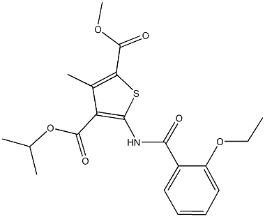 445000-19-1 4-isopropyl 2-methyl 5-[(2-ethoxybenzoyl)amino]-3-methyl-2,4-thiophenedicarboxylate