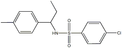 4-chloro-N-[1-(4-methylphenyl)propyl]benzenesulfonamide,445000-41-9,结构式