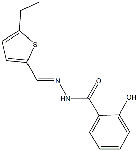 N'-[(5-ethyl-2-thienyl)methylene]-2-hydroxybenzohydrazide Structure