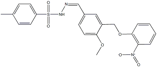 N'-[3-({2-nitrophenoxy}methyl)-4-methoxybenzylidene]-4-methylbenzenesulfonohydrazide,445000-58-8,结构式