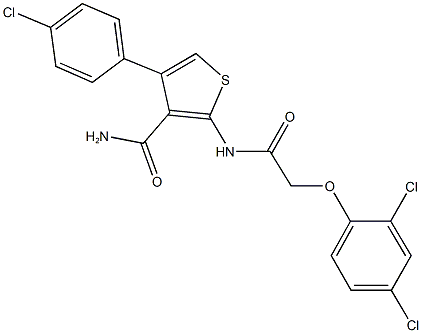 445000-65-7 4-(4-chlorophenyl)-2-{[(2,4-dichlorophenoxy)acetyl]amino}thiophene-3-carboxamide