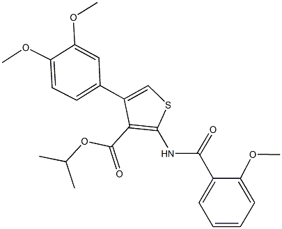 isopropyl 4-(3,4-dimethoxyphenyl)-2-[(2-methoxybenzoyl)amino]-3-thiophenecarboxylate,445000-67-9,结构式