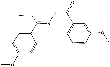 3-methoxy-N'-[1-(4-methoxyphenyl)propylidene]benzohydrazide,445000-69-1,结构式