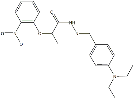 N'-[4-(diethylamino)benzylidene]-2-{2-nitrophenoxy}propanohydrazide 化学構造式