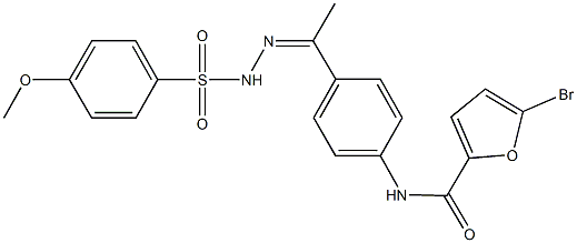 5-bromo-N-(4-{N-[(4-methoxyphenyl)sulfonyl]ethanehydrazonoyl}phenyl)-2-furamide|