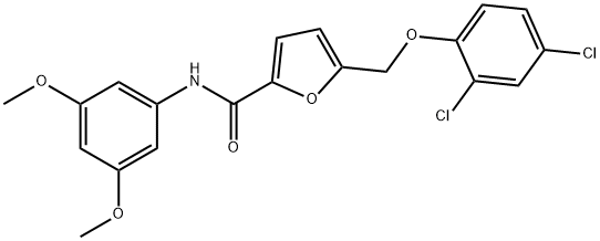 5-[(2,4-dichlorophenoxy)methyl]-N-(3,5-dimethoxyphenyl)-2-furamide Structure