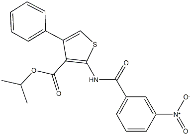 isopropyl 2-({3-nitrobenzoyl}amino)-4-phenylthiophene-3-carboxylate,445001-30-9,结构式