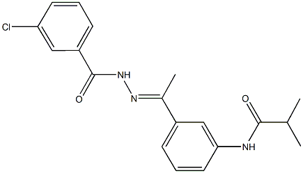 445001-83-2 N-{3-[N-(3-chlorobenzoyl)ethanehydrazonoyl]phenyl}-2-methylpropanamide