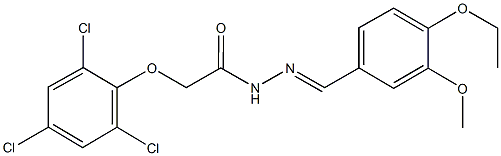 N'-(4-ethoxy-3-methoxybenzylidene)-2-(2,4,6-trichlorophenoxy)acetohydrazide Structure