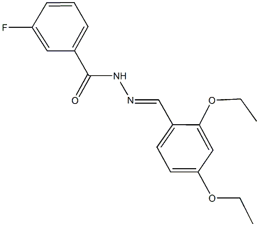 N'-(2,4-diethoxybenzylidene)-3-fluorobenzohydrazide 结构式