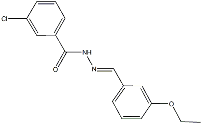 3-chloro-N'-(3-ethoxybenzylidene)benzohydrazide,445002-23-3,结构式