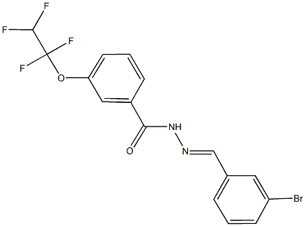 N'-(3-bromobenzylidene)-3-(1,1,2,2-tetrafluoroethoxy)benzohydrazide,445002-40-4,结构式