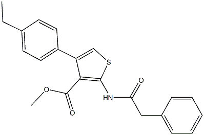methyl 4-(4-ethylphenyl)-2-[(phenylacetyl)amino]-3-thiophenecarboxylate,445002-52-8,结构式
