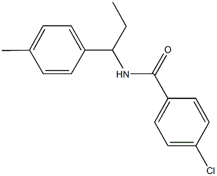 4-chloro-N-[1-(4-methylphenyl)propyl]benzamide Structure