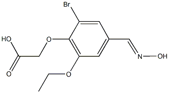 {2-bromo-6-ethoxy-4-[(hydroxyimino)methyl]phenoxy}acetic acid,445002-70-0,结构式