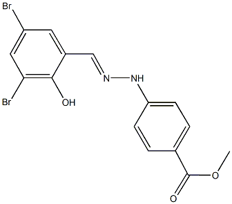 methyl 4-[2-(3,5-dibromo-2-hydroxybenzylidene)hydrazino]benzoate Structure
