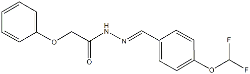 N'-[4-(difluoromethoxy)benzylidene]-2-phenoxyacetohydrazide Structure