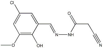 N'-(5-chloro-2-hydroxy-3-methoxybenzylidene)-2-cyanoacetohydrazide Structure