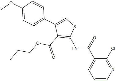 445003-75-8 propyl 2-{[(2-chloro-3-pyridinyl)carbonyl]amino}-4-(4-methoxyphenyl)-3-thiophenecarboxylate